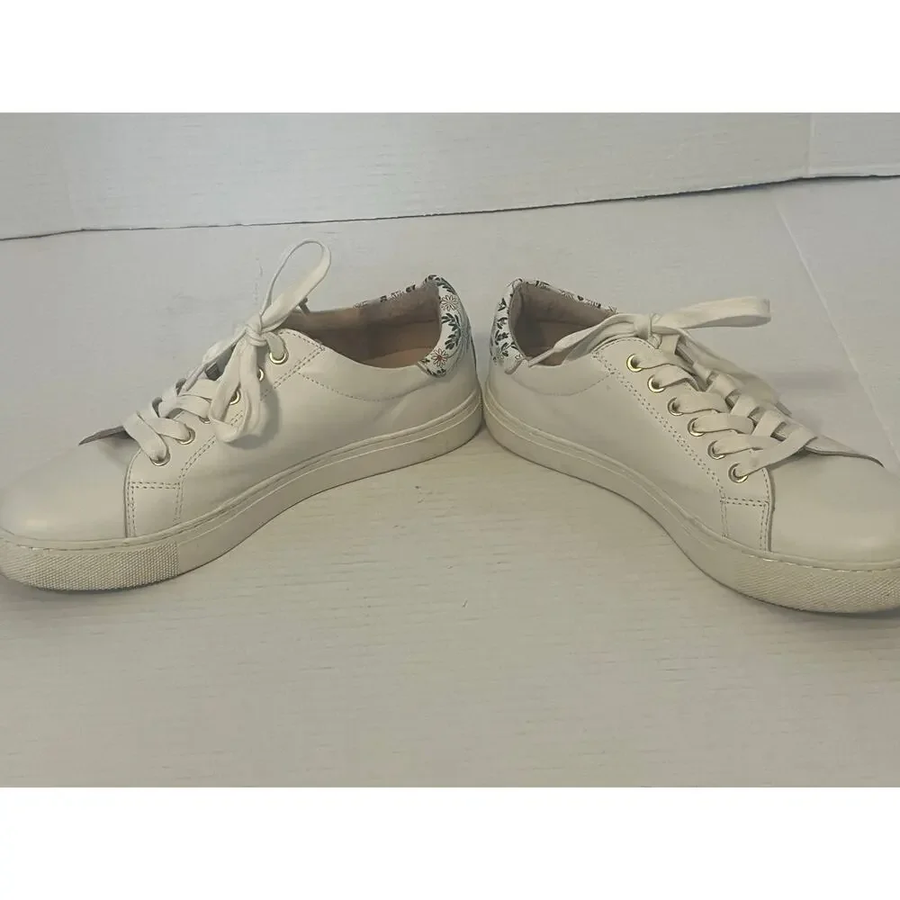Women's Jack‎ Rogers White Leather Sneakers Tennis Shoes Casual Size 7M